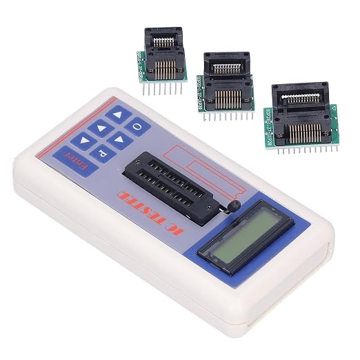 Akozon TSH-06F Integrated Circuit Tester IC Transistor Meter, Proficient Device with 5V 3.3V AUTO Modes for Microelectronics Engineers, Automatic Shutdown Function, Portable