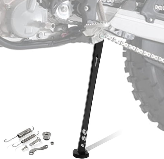 Motorcycle Kickstand Adjustable Foot Side Kick Stand for 150 200 250 300 350 400 450 500 505 530 EXC XC XCW XCF XCFW EXCF EXCR XCRW 2017-2023 Supermoto Enduro Motocross Black