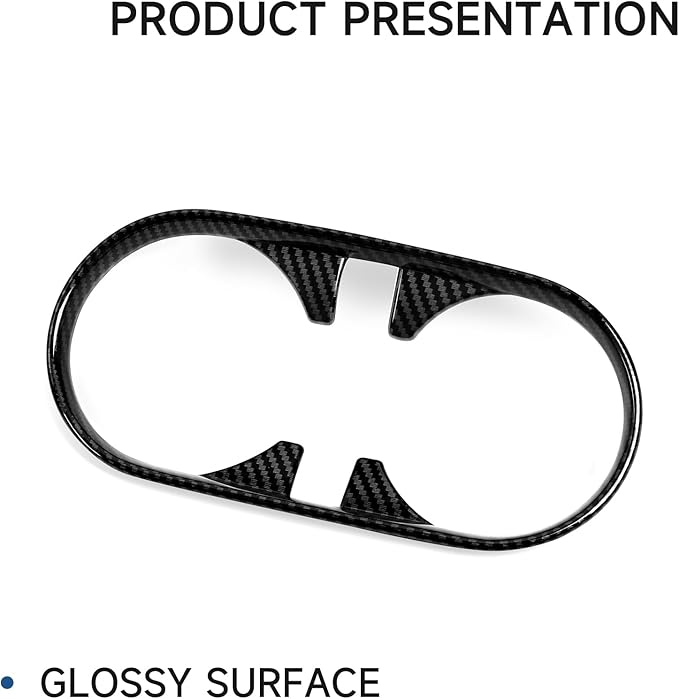 Car Center Console Cup Holder Cover Trim Accessories for Chevrolet Colorado/GMC Canyon 2023 2024 2025 ABS Interior Decals Carbon Fiber Stickers