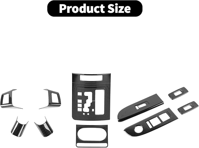 10Pcs Interior Trim Kits Compatible with Compatible with Jeep Import Grand Commander Grand Cherokee 2006-2010(Carbon Fiber)