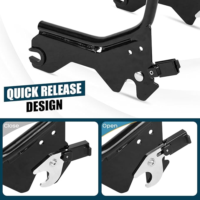Passenger Upright Backrest Sissy Bar With Backrest Pad Docking Hardware Kit Compatible With For 2018-2025 Harley Softail FLSL FXST Heritage Classic FLHC FLHCS Deluxe FLDE Street Bob FXBB