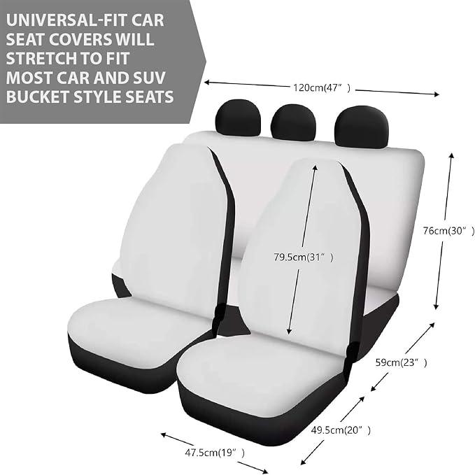 Wanyint Cherry Print 12 Pack Car Seat Cover Full Set for Women Men, with Steering Wheel Cover Seat Belt Pad Armrest Pad Handbrake Cover Gear Shift Cover Washable Cup Coaster Holder Auto Accessories