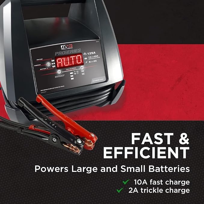 Schumacher Electric DSR Pro Series 6V / 12V Car Battery Charger & Maintainer - 125A Engine Starter with 15A / 40A Boost Mode - Quickly Bring Deeply Discharged Batteries Back to Life - DSR118