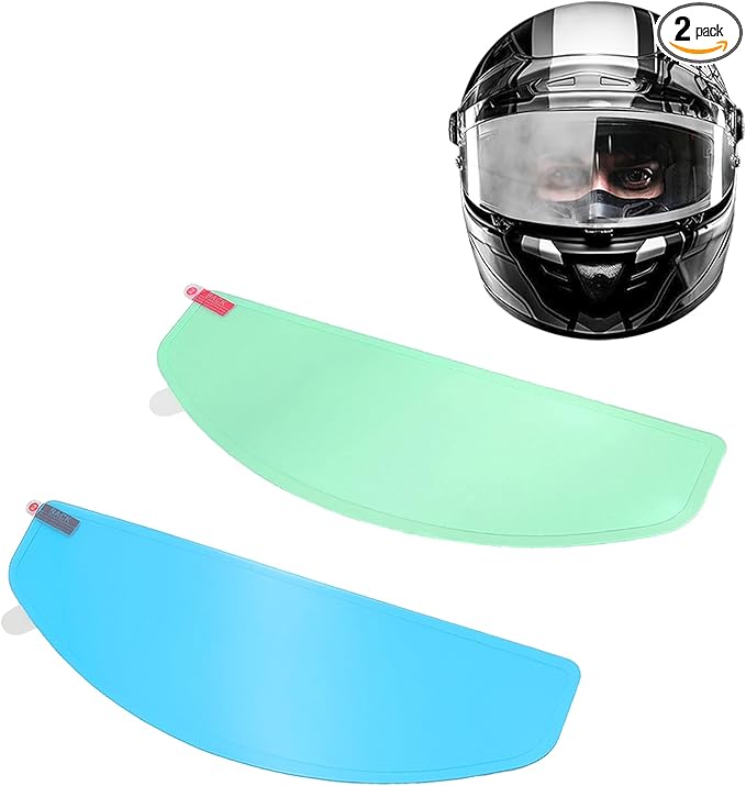 Universal Helmet Visor Anti-Fog Film + Rainproof Film - 2 PCS for Motorcycle Helmet Lens, Alternative to Insert Lens - Ultra HD Shield Films, Anti-Steaming, Safer Rides (Style A)