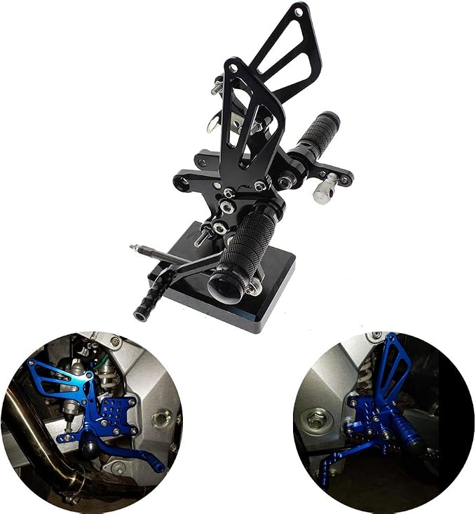 PROCNC Motorcycle Aluminum Rearsets Foot pegs Rear sets Footrest Fit for Suzuki GSXR1000 2000 2001 2002 2003 2004 GSXR750 1996-2005 SV650/SV650S SV1000/S 1998-2014 GSX600 2000-2005 (Black)
