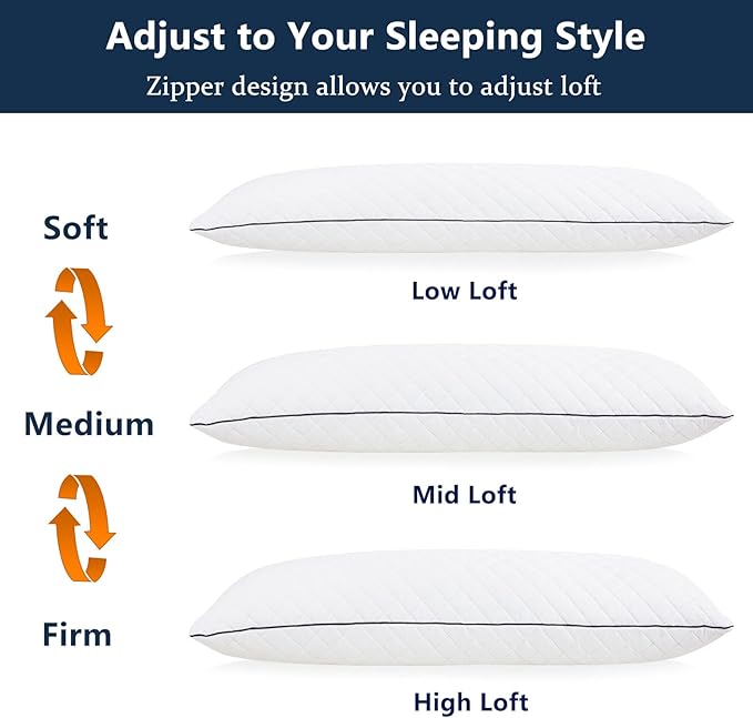 1 MIDDLE ONE Body Pillow, Memory Foam Body Pillows for Adults Sleeping, Long Pillow for Bed, Big Large Firm Full Body Pillow for Side Sleeper, 20x60 Inch (White)
