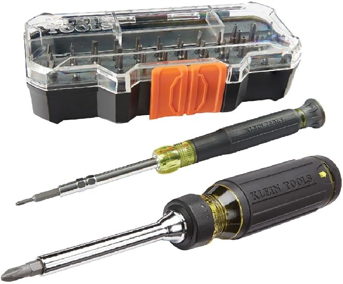 Klein Tools Precision Driver Kit with Multi-Bit Screwdriver and Diagonal Cutting Pliers (5-Inch)
