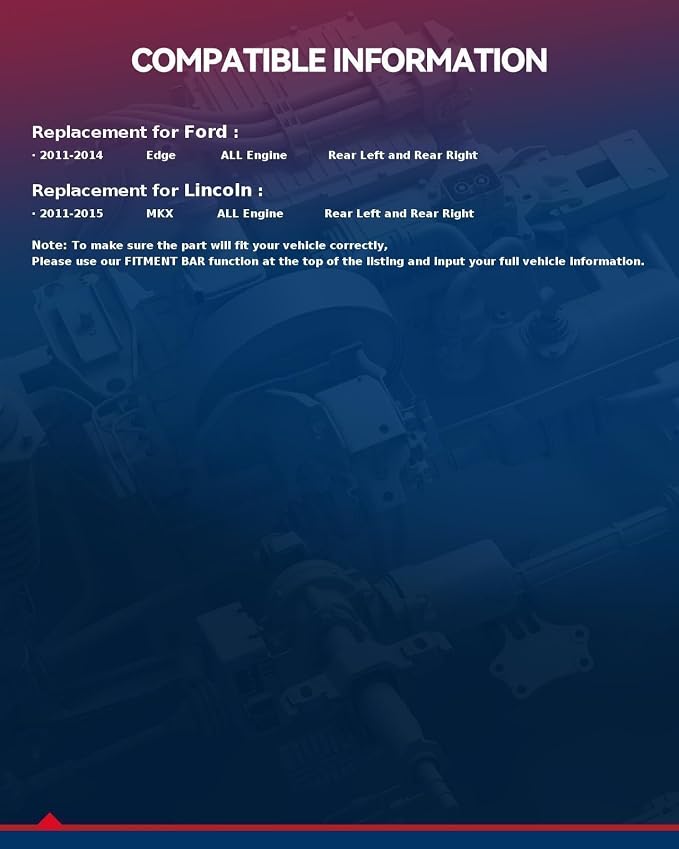 KAX Disc Brake Caliper Assembly Fit for Ford Edge 2011-2014, Lincoln MKX 2011 2012 2013 2014 2015, Rear Side