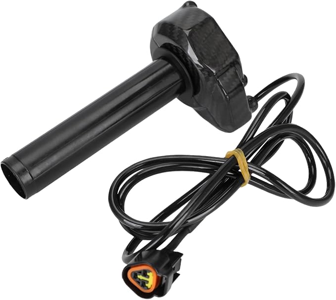 Funparts Carbon Fiber Twist Throttle Assembly Handle Kit + Throttle Cable for Surron Sur Ron LBX X260 X160 Electric Dirt Bike