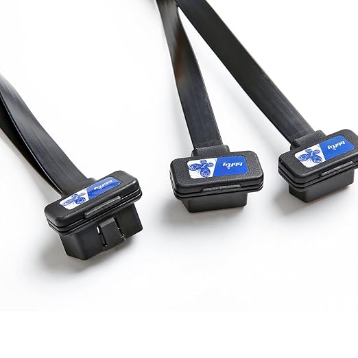 bbfly-B4 OBD II OBD2 16 Pin Splitter Extension 1 x Male and 2 x Female Extension Y Cable Adapter (1FT/30CM)