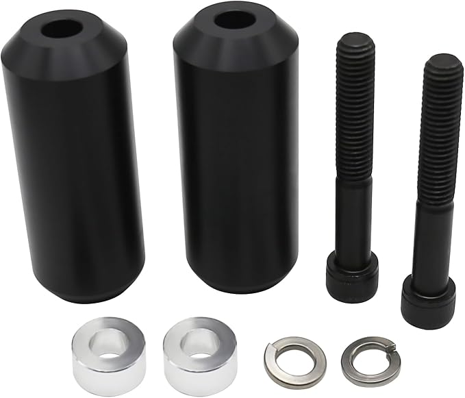 4" Upper Shock Mount Frame Sliders Falling Crash Protector Guards Falling Side Protector No Cut Kits Fit for Sportster XL883 XL1200 2004-2022(Smooth Style)