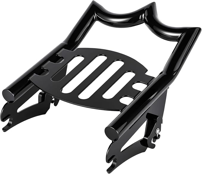 Crown Detachable Luggage Rack for Harley Touring 2009-2026 Street Road Electra Glide/Road King, Black （Classic）