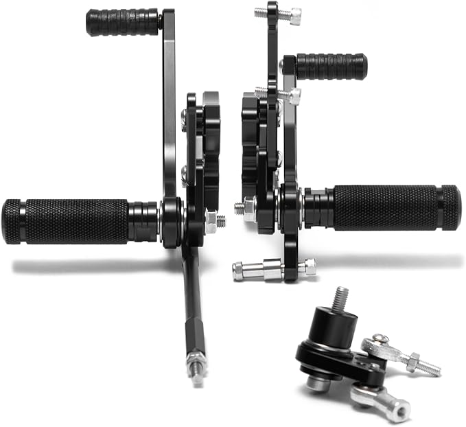 Rearsets for Honda CBR 600RR 03-06 Adjustable Rear Sets Foot Pegs | Made of CNC Aluminum alloy, Multi-position Adjustable, Non-slip foot peg surface