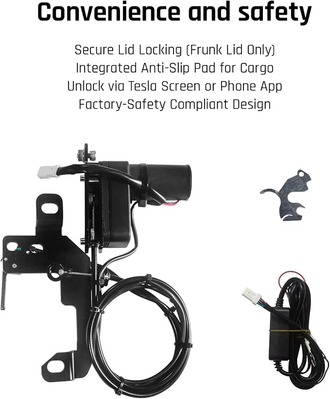 Hands-Free Automatic Frunk Closer for Tesla Model Y Juniper 2025 2026 - Power Front Trunk Lock with Soft Close - Easy Installation Accessory
