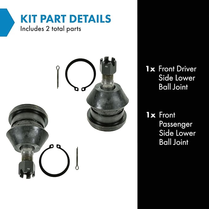 TRQ Front Lower Ball Joint Set Compatible with 1986-1994 Nissan D21 1995-1997 Pickup