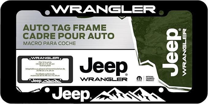 Plasticolor 008886ZA1 Jeep Wrangler License Plate Frame Grill Key Chain and 2pc Auto Coaster Assortment - 4 piece kit