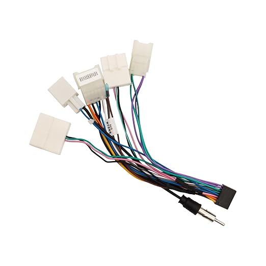 16PIN Car Radio Wire Harness for Toyota Camry RAV4 Corolla Tundra Highlander Car Stereo Wire Harness Power Cable Support Android Head Unit Steering Wheel Control