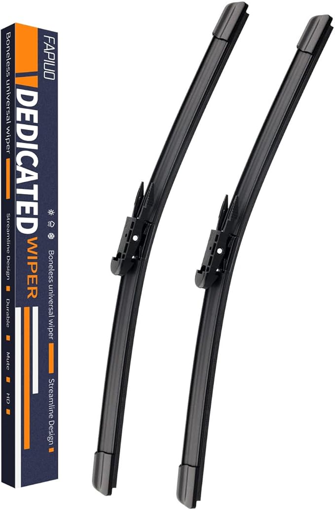 Replacement for Chevrolet Silverado 2008-2013,GMC Sierra 2007-2013 Silent Wipers -FAPIUO Front Windshield Wipers 22"+22" Blade Set (2 Pack）Pinch Tab