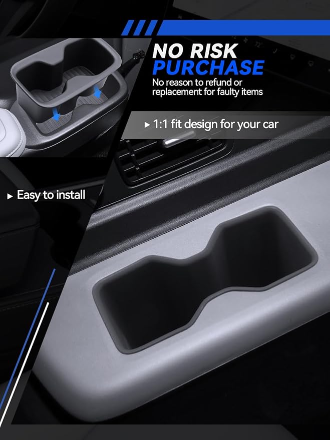 for Santa Fe Cup Holder 2024 2025 2026 Santa Fe Hybrid Accessories 5 Pcs Set Center Console + Second Door + Third Row Cup Holder Insert