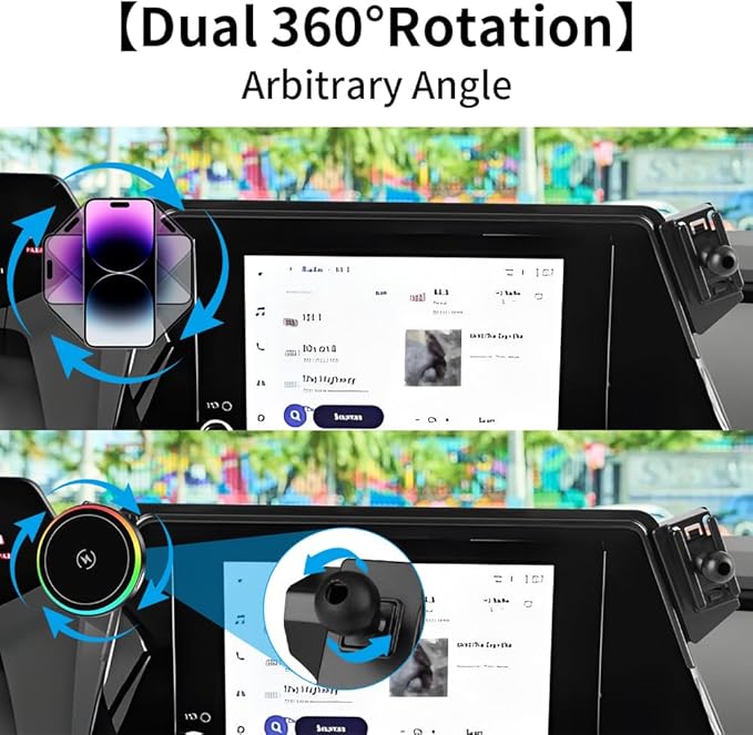Car Magnetic Phone Mount for 2023 2024 2025 2026 Toyota Prius SE LE XLE Nightshade XSE [8-inch Touch Screen ]Auto Interior Accessories Best Cellphone Holder Fast 15W Wireless Charger Cell Phones Stand