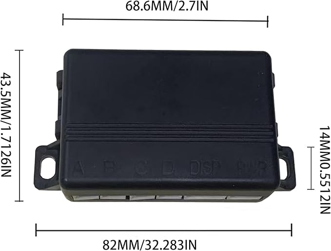 LCD Parking Sensor Kit - Displays Data on Original Screen, Easy Rear Installation, Compatible with CVBS Cameras (Not for AHD), 18 Probe Colors to Match Any Vehicle（Darkgrey）
