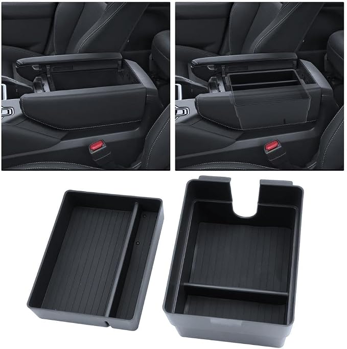 For 2024-2026 L exus TX350/TX350h/TX450h+/TX500h 2PCS Double Layer Center Console Armrest Organizer