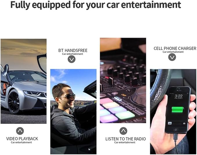 1 Din 12V Car Radio, VCD DVD CD Player Vehicle MP3 Stereo Player, Audio Stereo Receiver Support Bluetooth/FM/SD/USB/AUX/U Disk