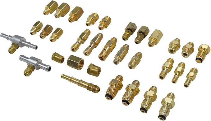 Master Fuel Pressure Injection Tester Kit – for PFI & TBI Systems, GM/Ford/Honda/Toyota/Bosch, Includes Multiple Adapters & Gauges/Covers Most Domestic & Import