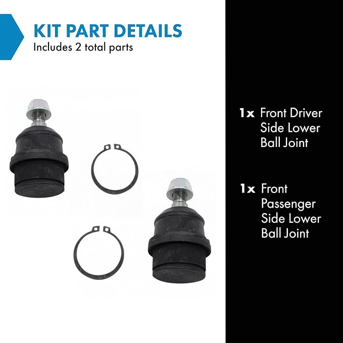 TRQ Front Lower Ball Joint Set Compatible with 2007-2011 Dodge Nitro 2006-2010 Jeep Commander 2005-2010 Grand Cherokee 2008-2012 Liberty