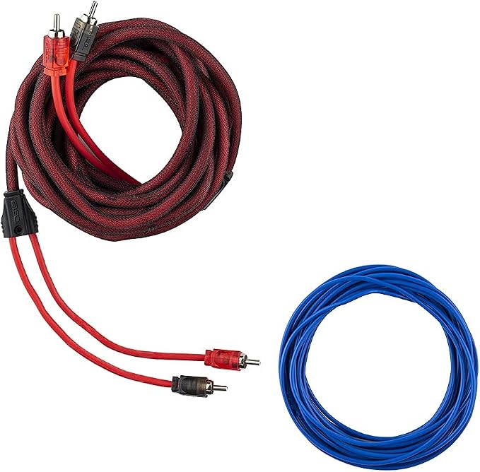 DS18 AMPKIT8 8 Gauge Amp Kit Amplifier Install Wiring 8 Ga Pro Installation Cables, 800 w (8 Gauge)