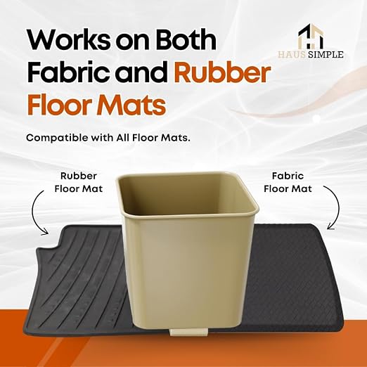 Mocha Car Trash Can with Floor Mat Clip – Waterproof & Leakproof Small Bin for Car, SUV, Truck, Van – Includes 1 Box of Trash Bags Inside + 6 Extra Boxes (Total of 7 Boxes, 140 Bags)