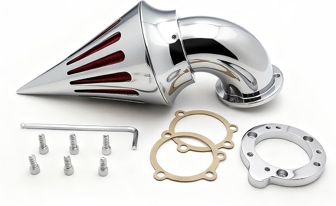 Air Cleaner Motorcycle Spike Air Intake Filter Kit Fit for Fits 2016-2017 FXDLS and Softail® d 2009-2016 Touring and Trike moase with Original Equipment 50mm Throttle Body.
