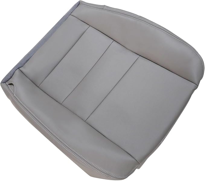 SecosAutoparts Driver & Passenger Side Bottom & Top Replacement Seat Cover Gray Compatible with Ford F250 F350 Lariat 2002 2003 2004 2005 2006 2007