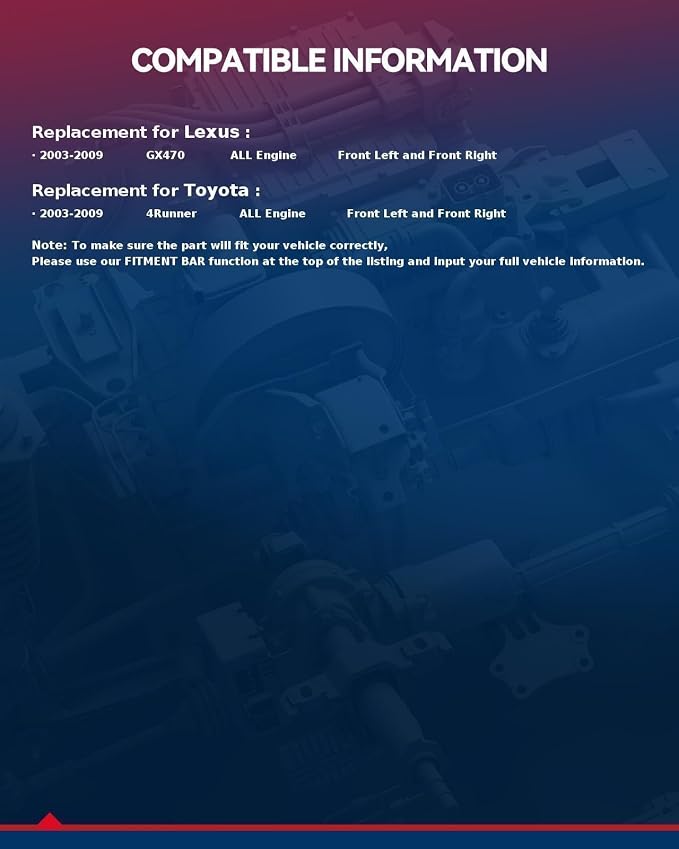 KAX Disc Brake Caliper Assembly Fit for Toyota 4Runner 2003 2004 2005 2006 2007 2008 2009, Lexus GX470 2003 2004 2005 2006 2007 2008 2009, Front Side