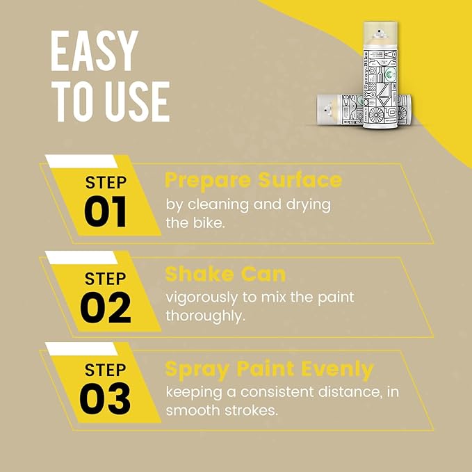 Spray.Bike Spray Paint | Designed Mainly for Bicycles | Multi-Use Acrylic Spray Paint for Metal, Plastic | High Coverage Bike Paint, 400ml, Chalk Farm