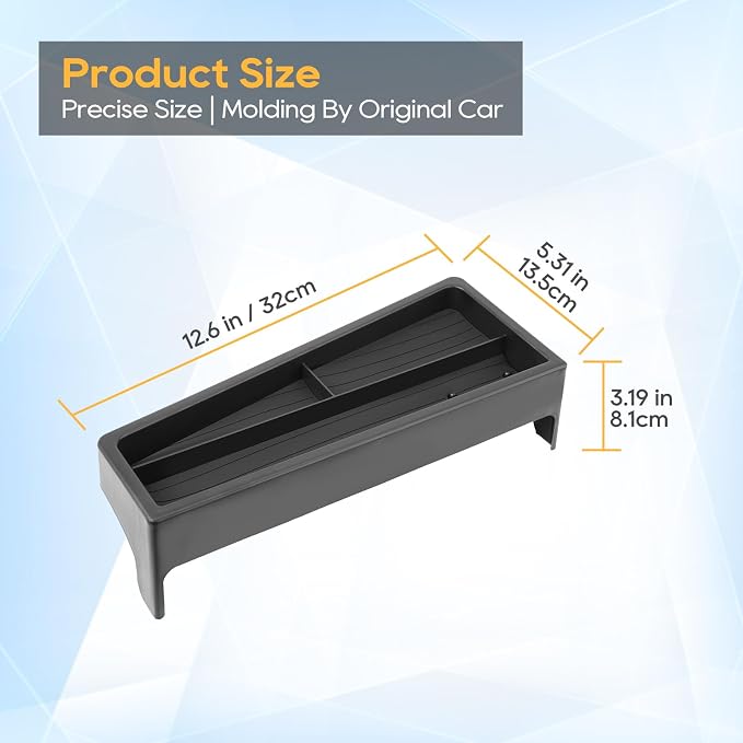 For VW ID.4 Dashbaord Center Console Organizer for 2025 2026 VW ID.4 (S/Pro/Pro S/Pro S Plus) Center Console ABS Storage Tray Insert, OEM Fit, Non-Slip Waterproof Interior Accessories - 12.9 Inch ONLY