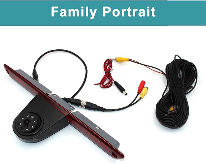 3rd Third Brake Light Backup Camera Roof Mount Fit for Mercedes-Benz Sprinter/Dodge Sprinter/VW Crafter/Vans/Transporter/Truck 2007-2019 Rear View Reverse Parking AHD 1080P Cam