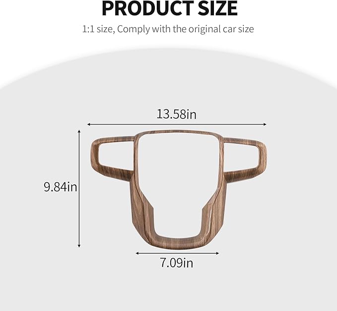 JeCar Steering Wheel Trim Cover Compatible with GMC Sierra 1500 2019-2025, for GMC Sierra 2500HD/3500HD 2020-2024, for GMC Yukon 2021-2024, Wood Grain