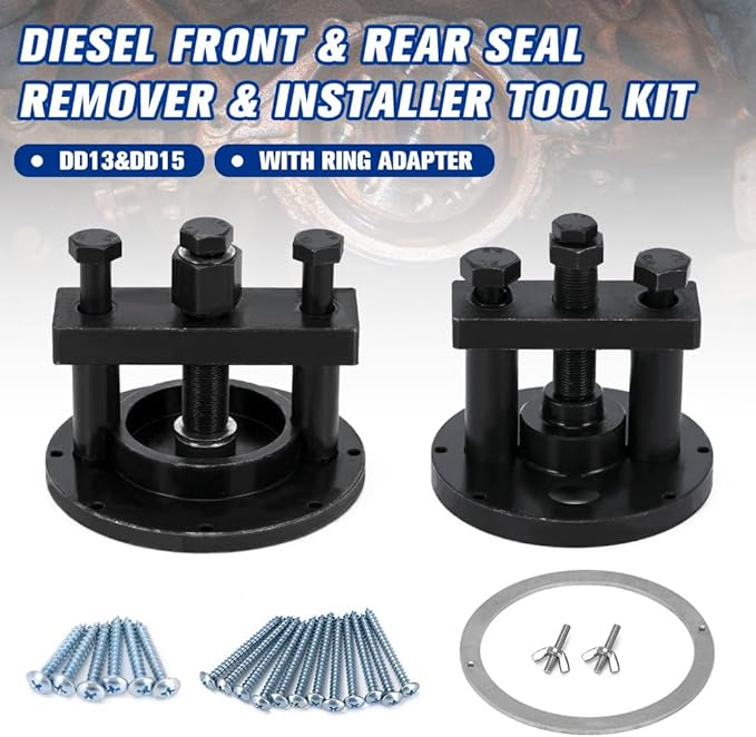 Crankshaft Oil Seal Front & Rear Seal Remover & Installer Tool Kit for Detroit Diesel DD13 & DD15 Engines W470589004300 W541589023300 W541589003400