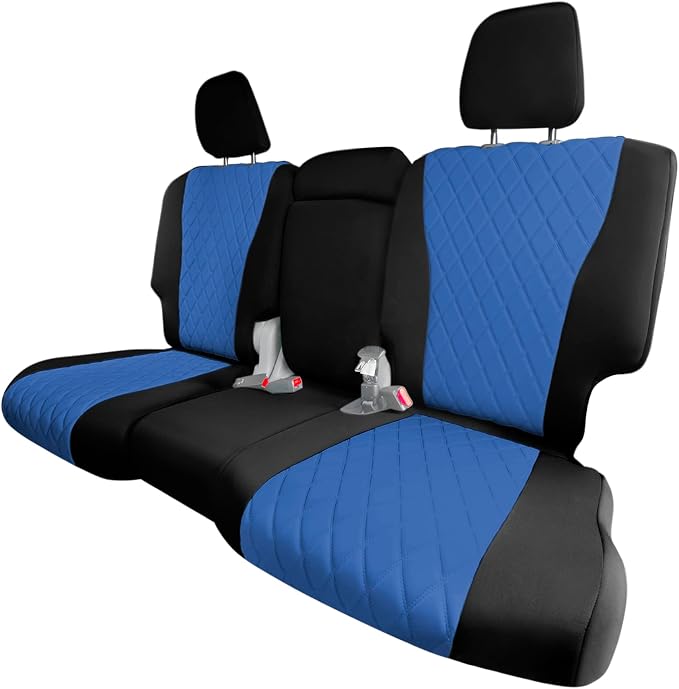 FH Group Custom Fit Car Seat Covers Specifically Made for 2016–2022 Honda Pilot, 2nd Row Set Blue Ultraflex Neoprene, Waterproof Car Seat Cover, Honda Accessories