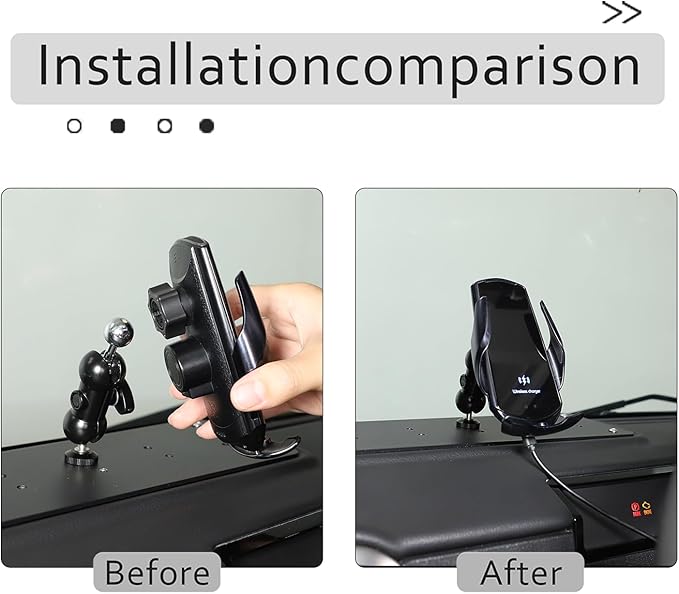 Car Central Control Multi-Function Phone Bracket Compatible with Ineos Grenadier 2020-2026 Dash Panel Cell Phone Holder Insert Accessories (Type F, Style B)