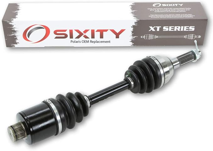Sixity XT CV Axle for Polaris 1380240 | Complete axle assembly with a 5140 chrome steel shaft, inboard and outboard CV joints, fully assembled