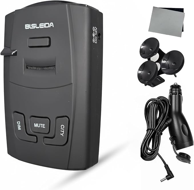 Radar Detectors for Cars American Laser BLSLEIDA X K KA Bands VG 2 Protection S360 with LaserEye Front Rear Police Scanner 12V Socket and Expansion Interface Charger (BLSLEIDA S360B)