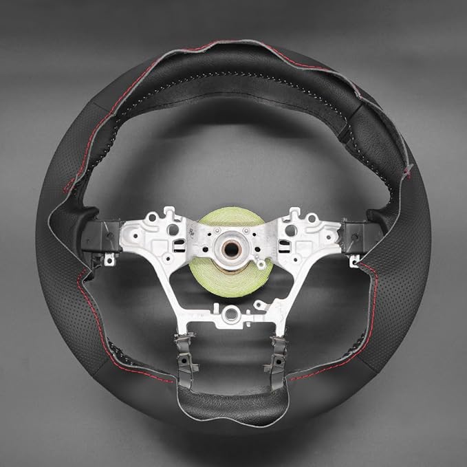 MEWANT Car Steering Wheel Cover for Toyota Hilux/Fortuner Hand Stitch Leather Car Steering Wrap