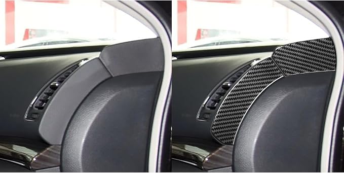 Soft Real Carbon Fiber Kit Compatible with Nissan Altima 2013 2014 2015 2016 2017 2018 Interior Accessories Central Control Dashboard Side Air Vent Next Panal Cover Trim Sticker