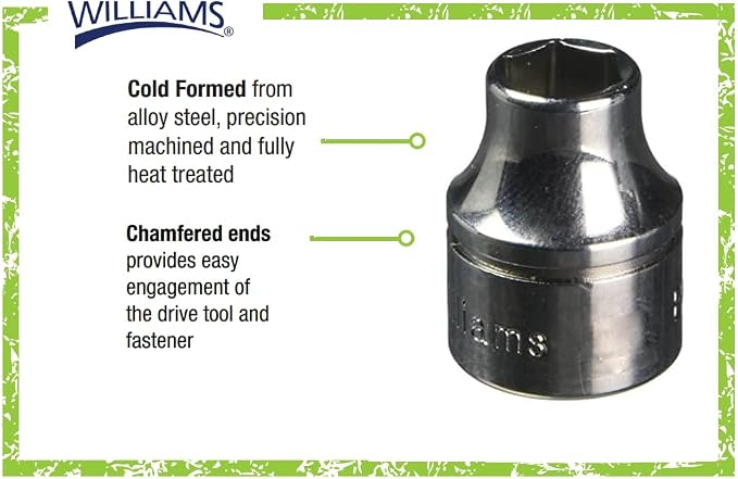 Williams B-610 5/16-Inch Shallow 6 Point Socket