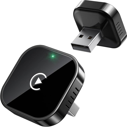 Teeran Wireless CarPlay Adapter for iPhone (2026 Upgraded), Mini Plug & Play for Cars with Factory Wired Apple CarPlay, Fast & Stable Connection, Easy Setup, Wide Vehicle Compatibility USB & USB C﻿