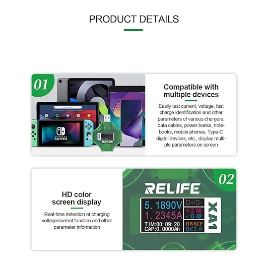Diymore 2 in 1 USB Tester Mester Color Screen LCD USB C Power Mester Testers DC 4-25V 5A USB C Voltage Ammeter Detector USB Cable Charger Indicator,DIY Crafts Fathers Day Dad Gifts
