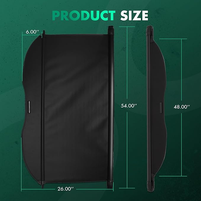 SCITOO Cargo Cover Shade for 2010-2014 Fit for Subaru Outback Accessories Retractable Rear Trunk Anti-Peeping Luggage Security Shade Cover