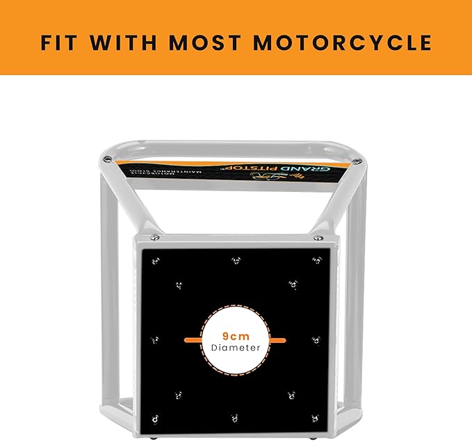 GRAND PITSTOP Motorcycle & Powersports Maintainence Stand Dirt Bike Stand,Universal Detachable Powder Coated non Slip Off Road Steel Heavy Duty Dirtbike Maintenance Motorcycle Box Stand (Silver)
